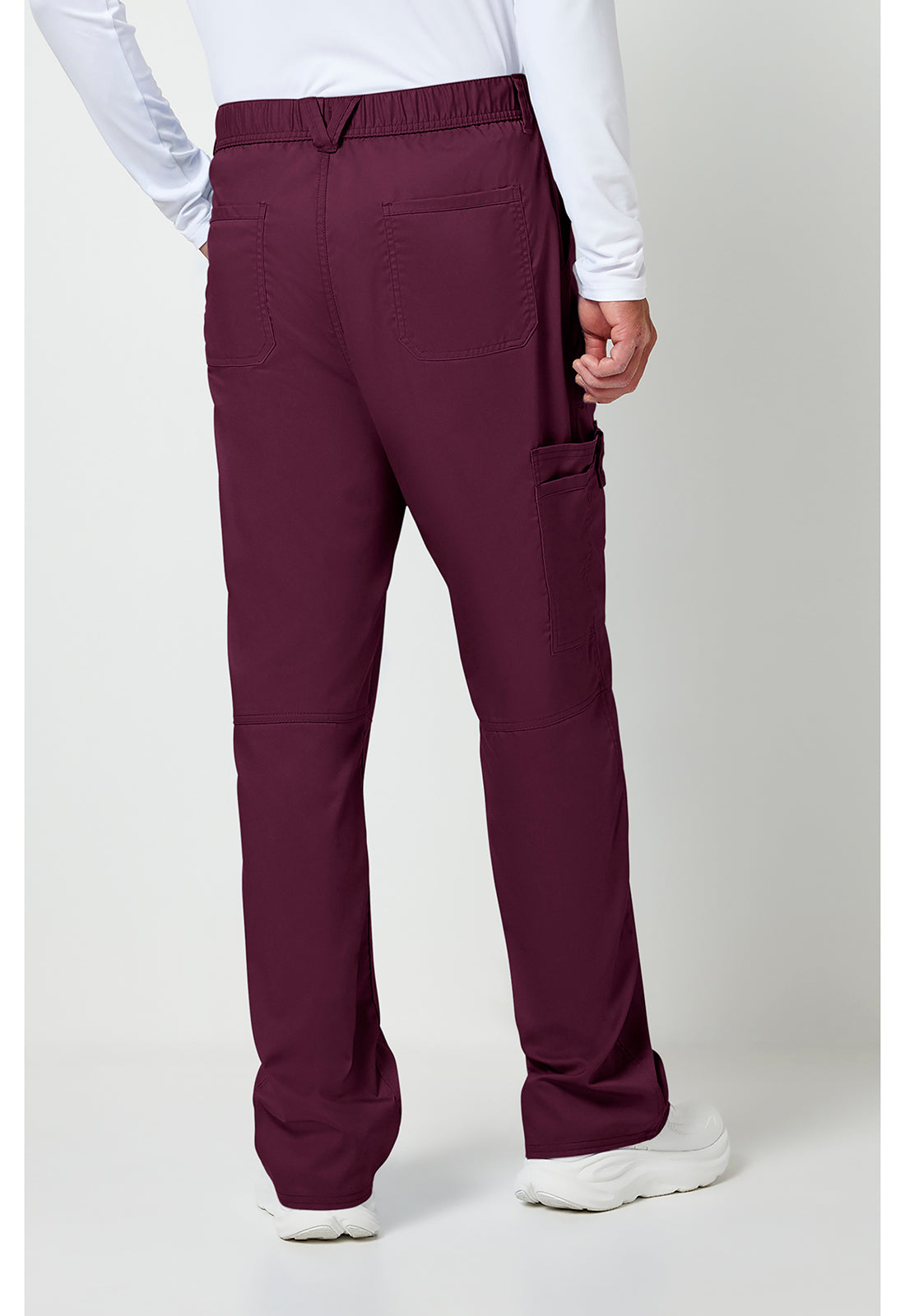 Workwear Revolution WW140 Men's Fly Front Scrub Pants Wine