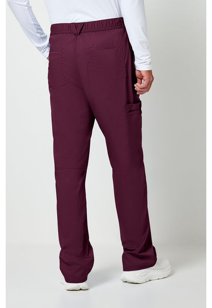 Workwear Revolution WW140 Men's Fly Front Scrub Pants Wine