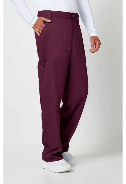 Workwear Revolution WW140 Men's Fly Front Scrub Pants Wine