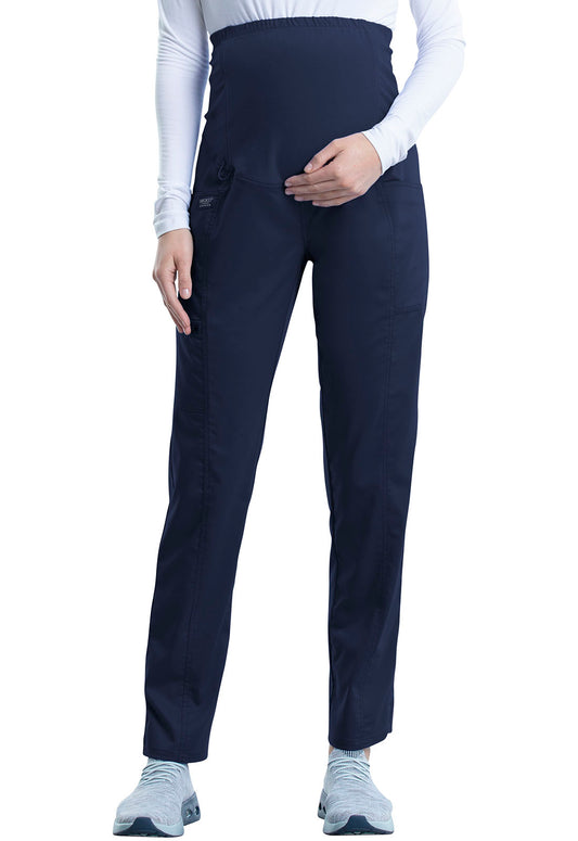 Revolution WW155 Maternity Straight Leg Pants Navy Model Image Front | Cherokee Workwear