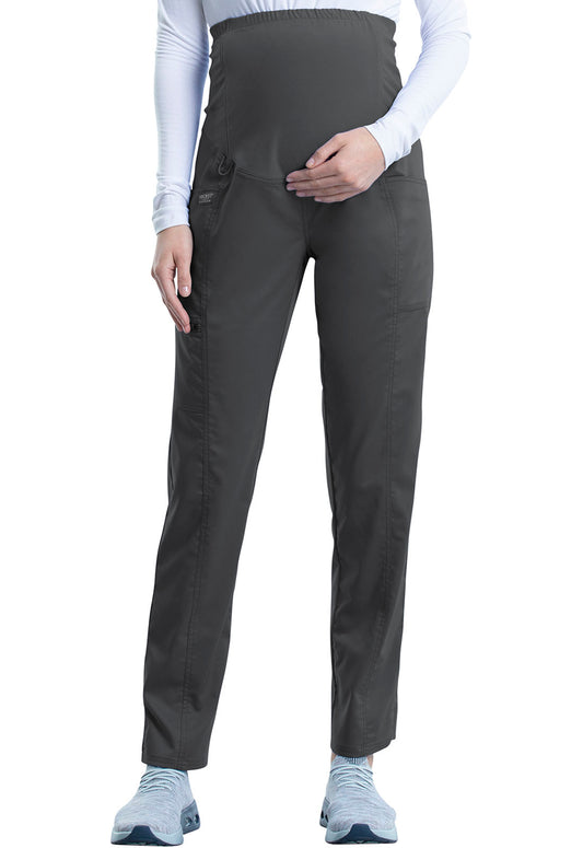 Revolution WW155 Maternity Straight Leg Pants Pewter Model Image Front | Cherokee Workwear