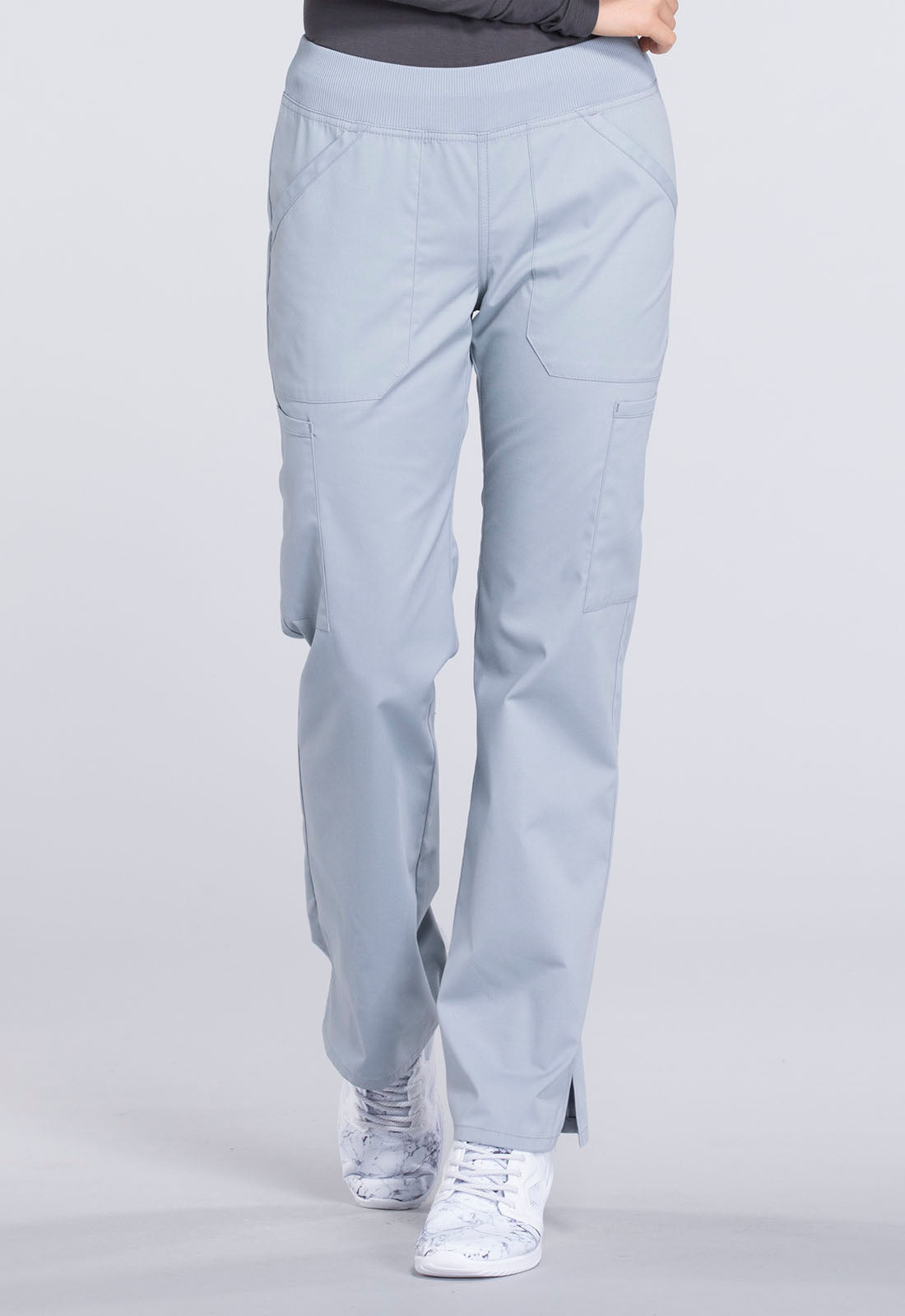 Professionals WW170 Mid Rise Straight Leg Pull-on Cargo Pants Grey