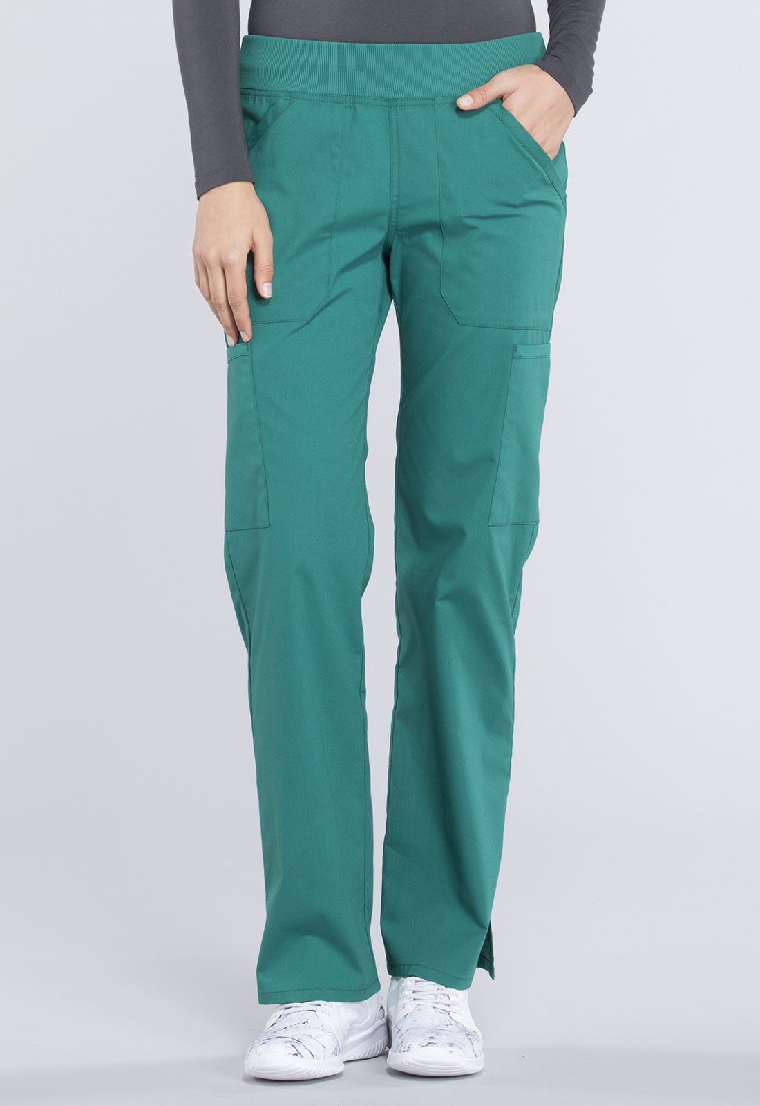 Professionals WW170 Mid Rise Straight Leg Pull-on Cargo Pants Hunter Green