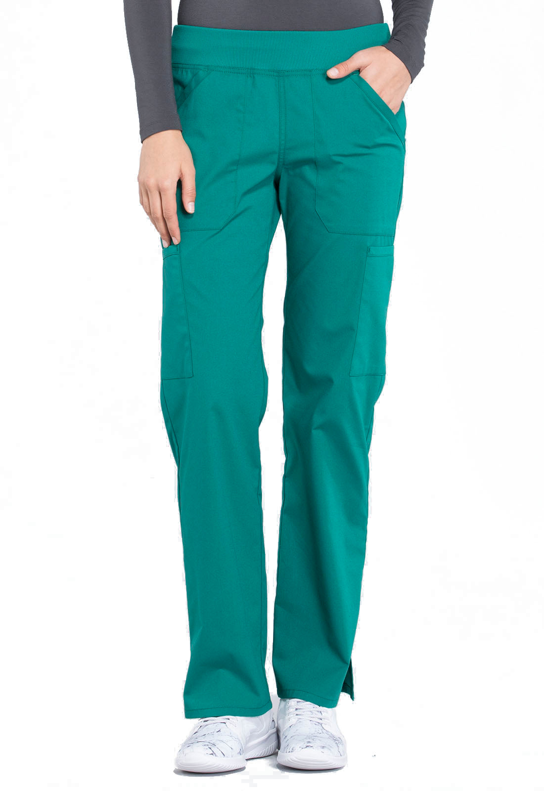 Professionals WW170 Mid Rise Straight Leg Pull-on Cargo Pants Hunter Green