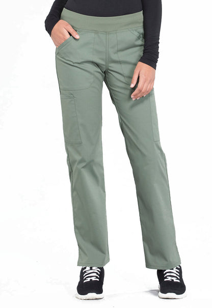 Professionals WW170 Mid Rise Straight Leg Pull-on Cargo Pants Olive