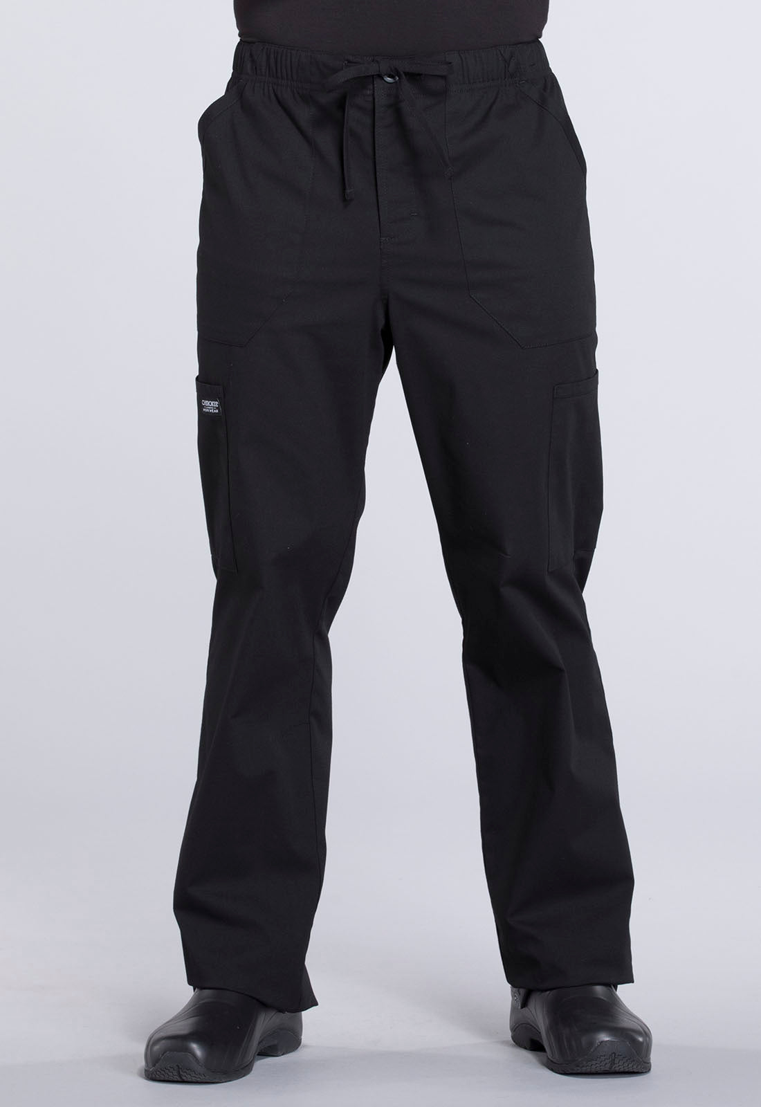 Professionals WW190 Men's Tapered Leg Fly Front Cargo Pants Black