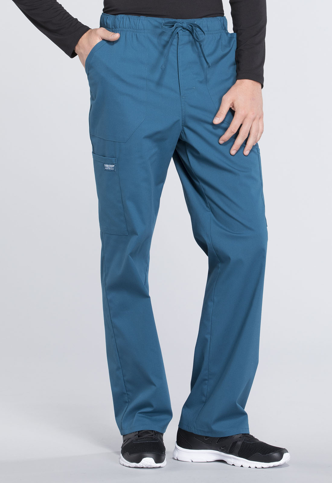 Professionals WW190 Men's Tapered Leg Fly Front Cargo Pants Caribbean Blue