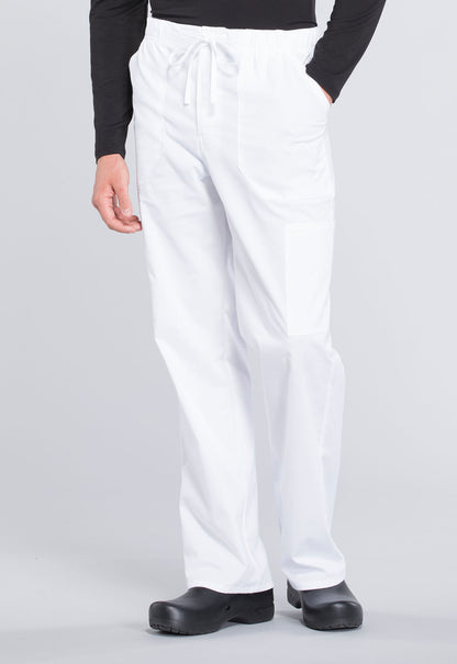 Professionals WW190 Men's Tapered Leg Fly Front Cargo Pants White