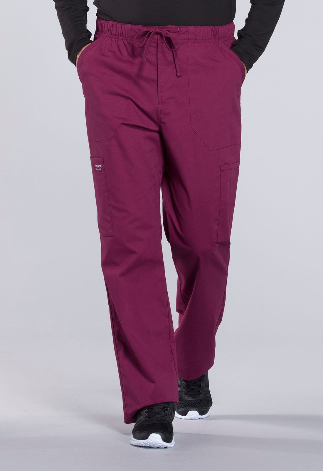 Professionals WW190 Men's Tapered Leg Fly Front Cargo Pants Wine