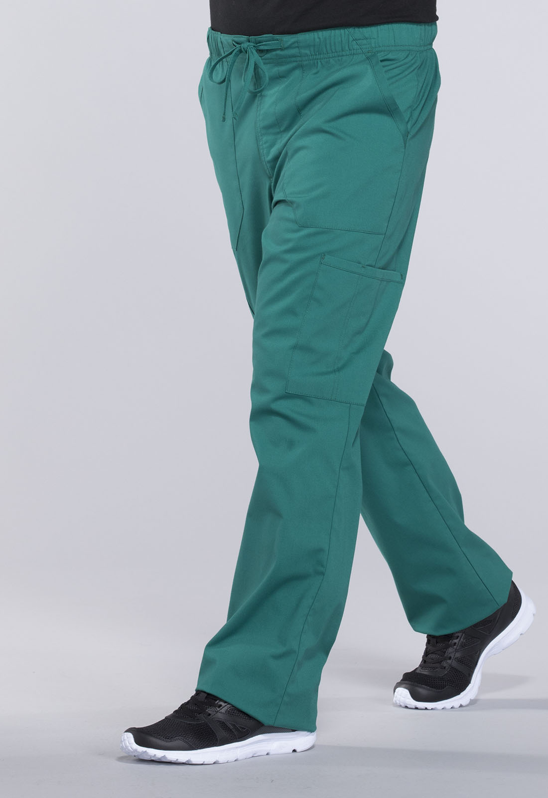 Professionals WW190 Men's Tapered Leg Fly Front Cargo Pants Hunter Green Model Image Right Side | Cherokee Workwear