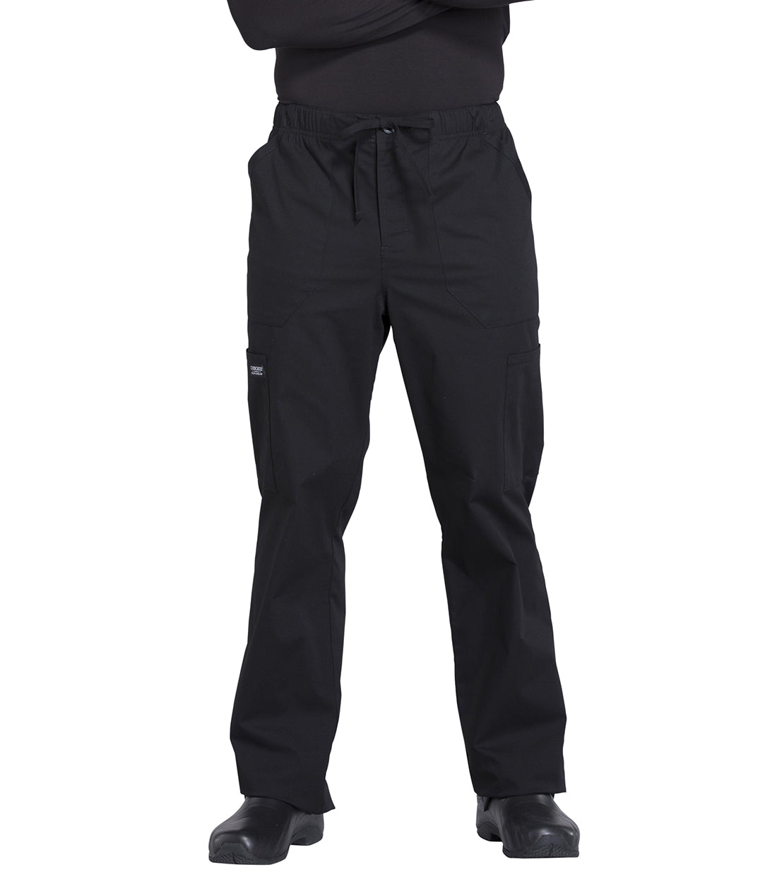 Professionals WW190 Men's Tapered Leg Fly Front Cargo Pants Black