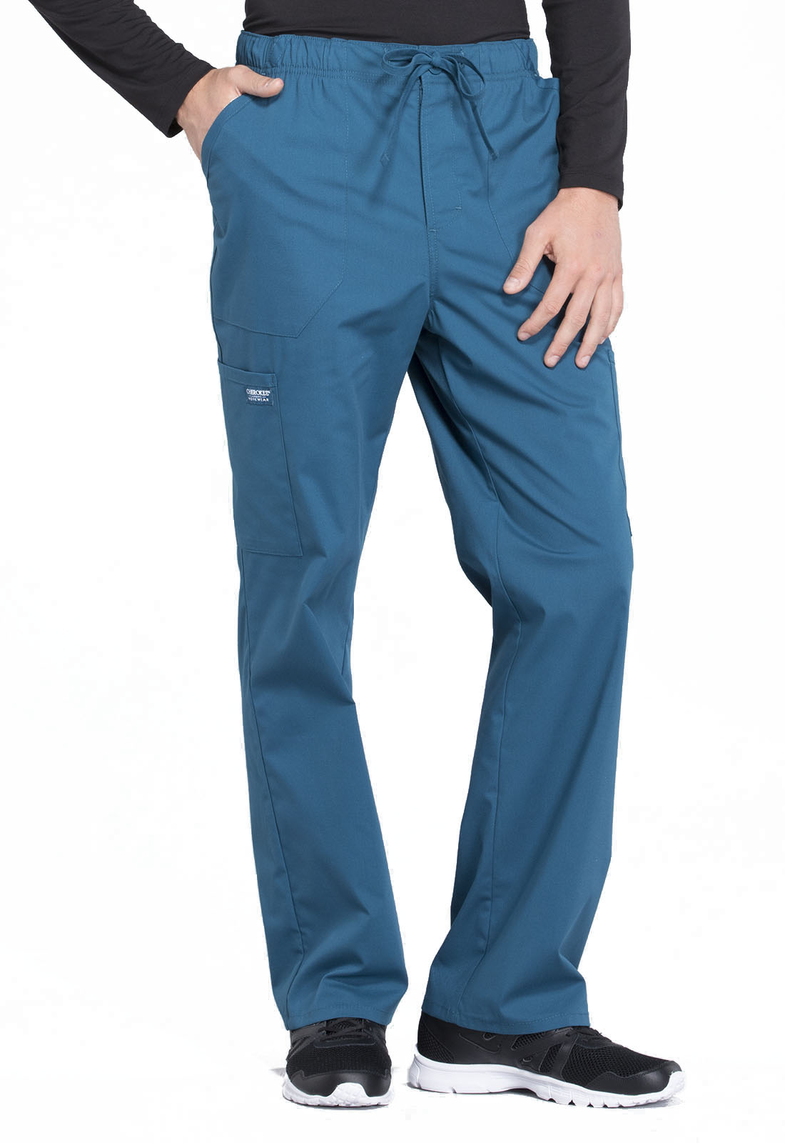 Professionals WW190 Men's Tapered Leg Fly Front Cargo Pants Caribbean Blue