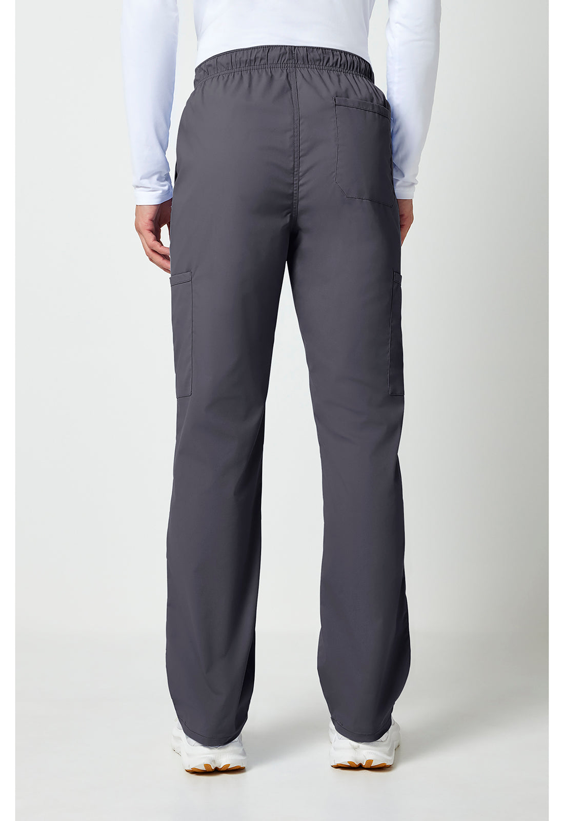 Workwear Professionalessionals WW190 Men's Tapered Leg Fly Front Cargo Scrub Pants Pewter