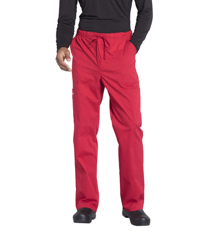 Professionals WW190 Men's Tapered Leg Fly Front Cargo Pants Red