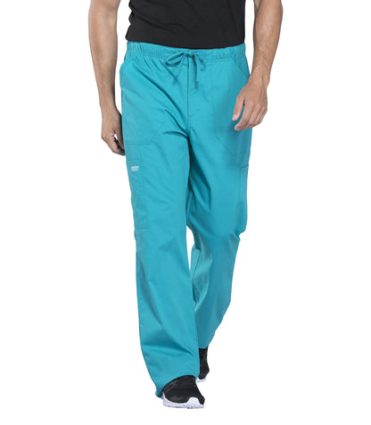 Professionals WW190 Men's Tapered Leg Fly Front Cargo Pants Teal Blue