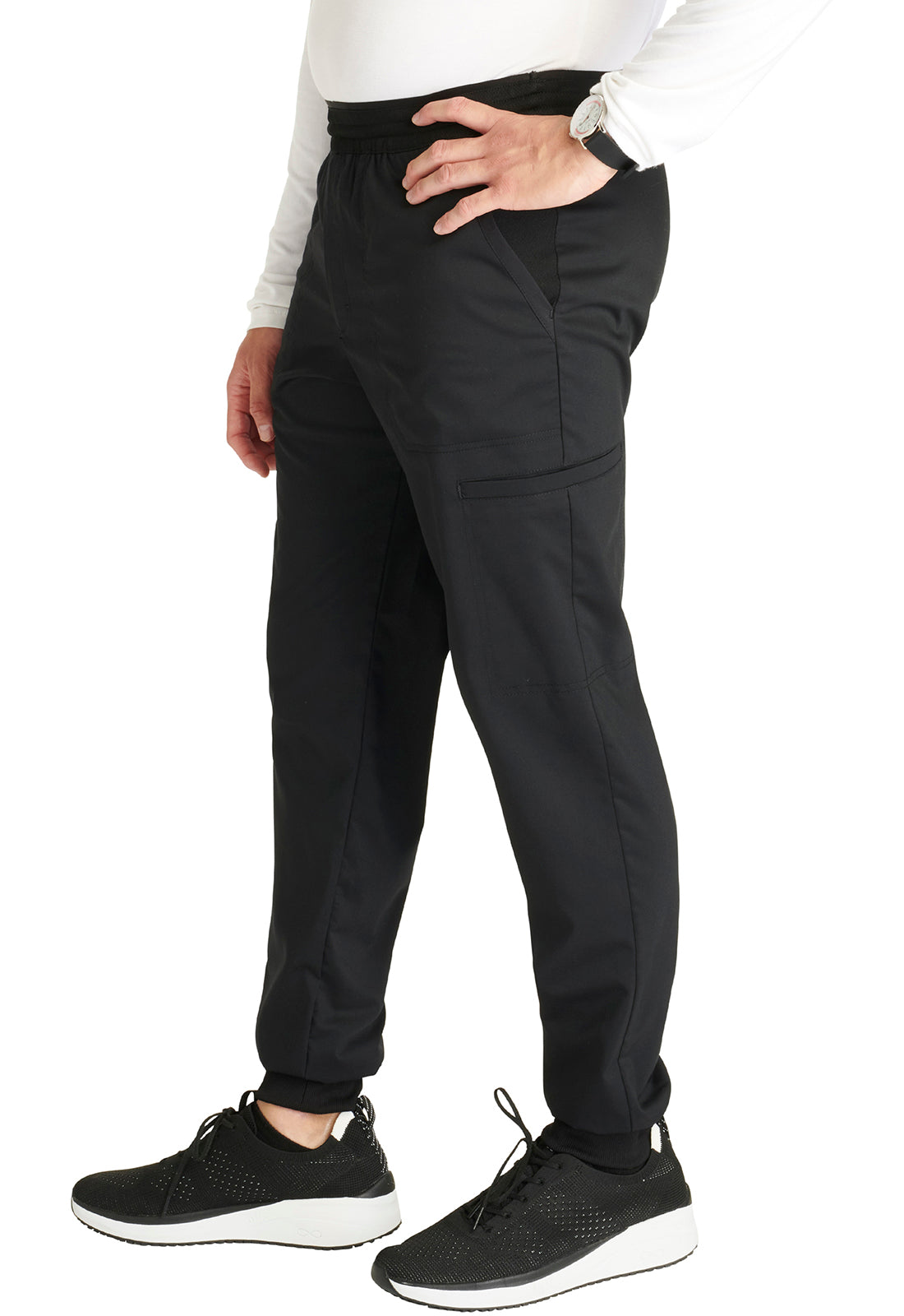 Revolution WW251 Men's Jogger Black Model Image Right Side | Cherokee Workwear