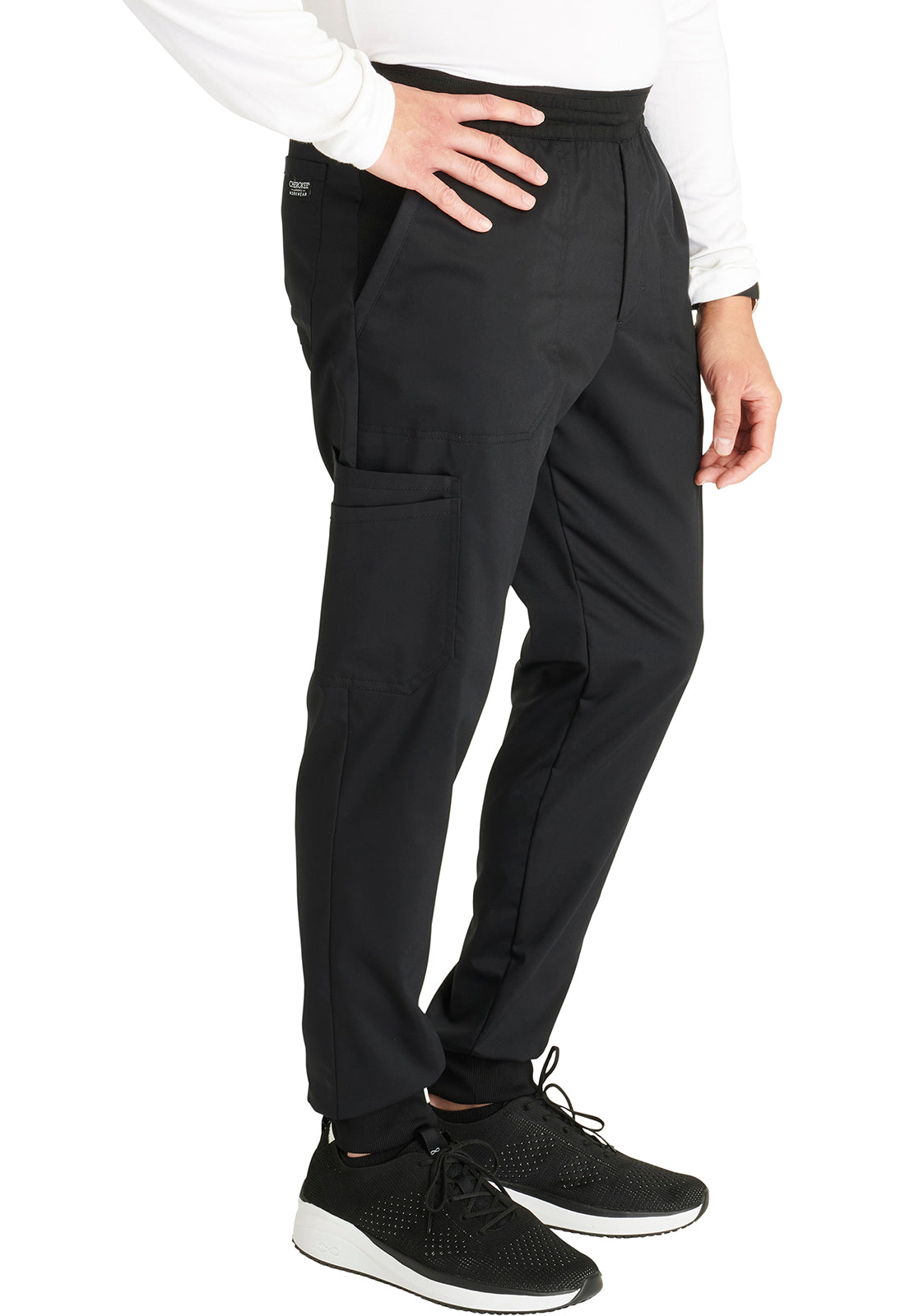 Revolution WW251 Men's Jogger Black Model Image Left Side | Cherokee Workwear