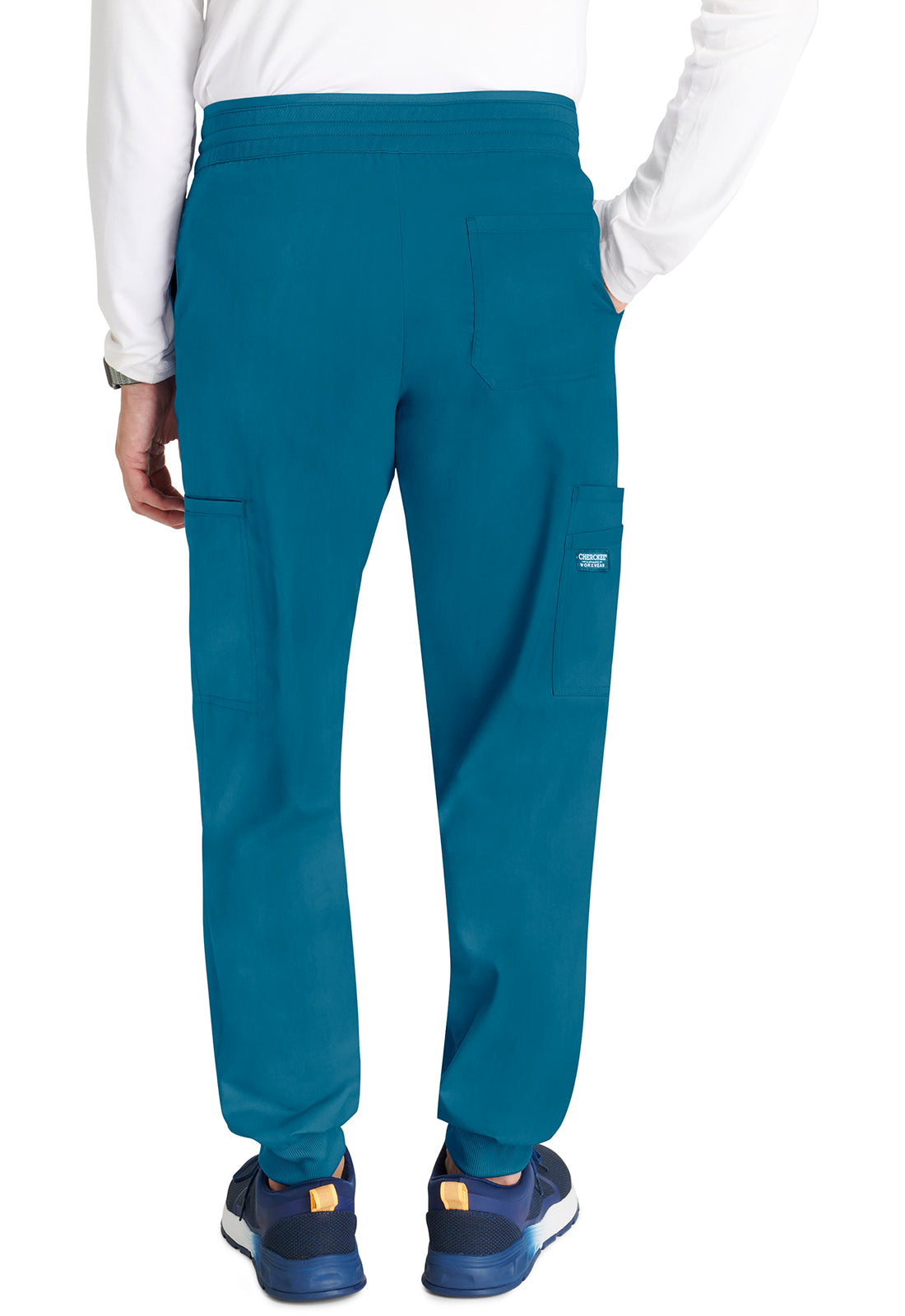 Revolution WW251 Men's Jogger Caribbean Blue Model Image Back | Cherokee Workwear