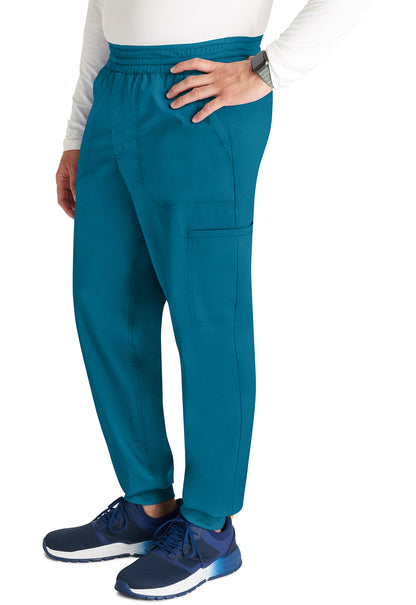 Revolution WW251 Men's Jogger Caribbean Blue Model Image Right Side | Cherokee Workwear