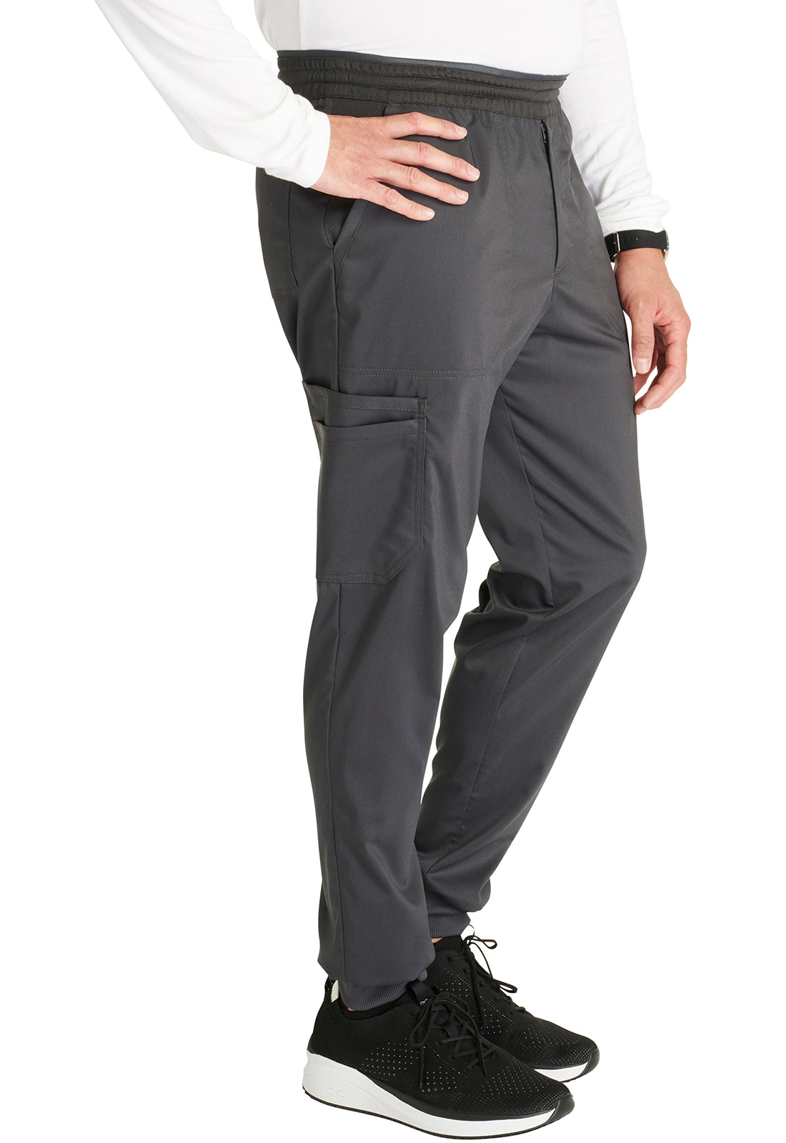 Revolution WW251 Men's Jogger Pewter Model Image Left Side | Cherokee Workwear