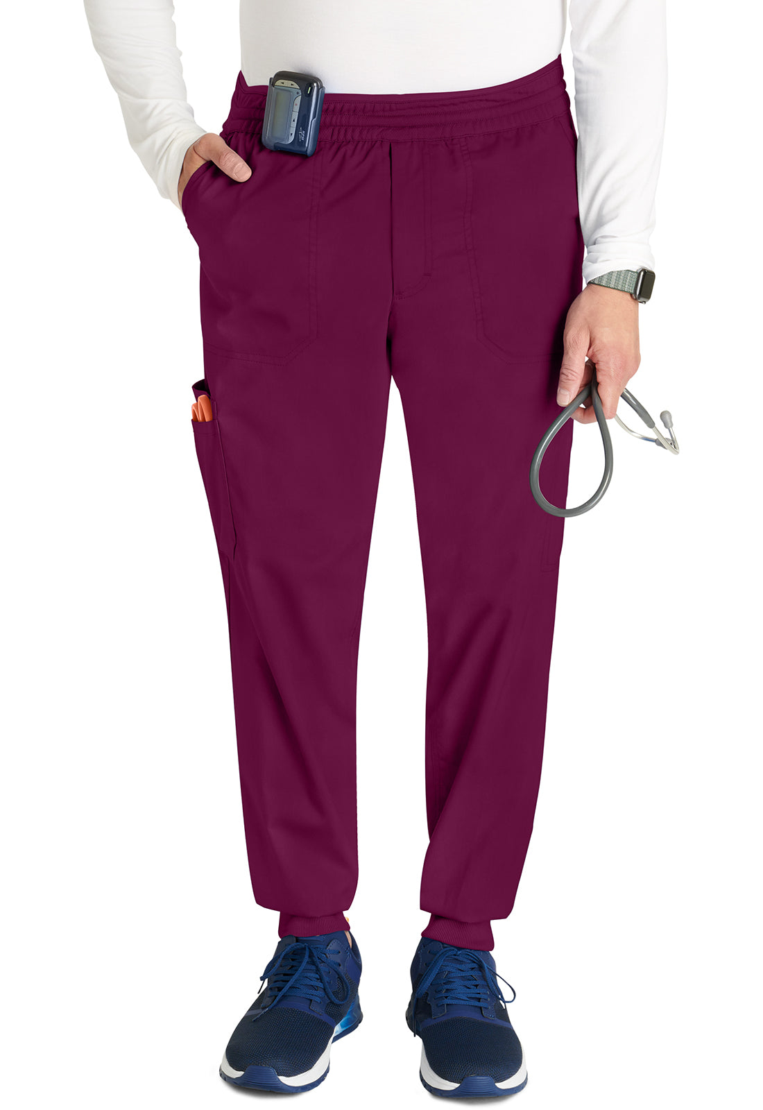 Revolution WW251 Men's Jogger Wine Model Image Front | Cherokee Workwear