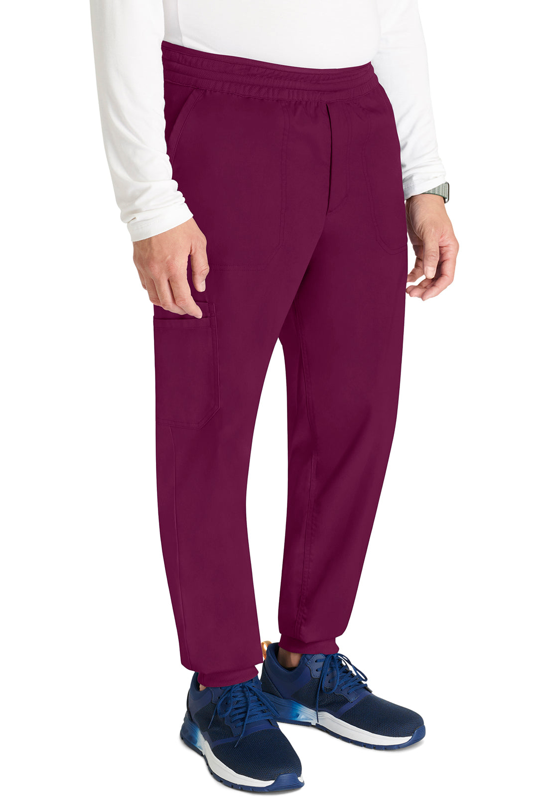 Revolution WW251 Men's Jogger Wine Model Image Left Side | Cherokee Workwear