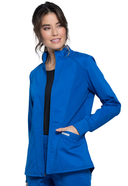 Workwear Revolution WW301 Women's Zip Front High-Low Jacket image 3
