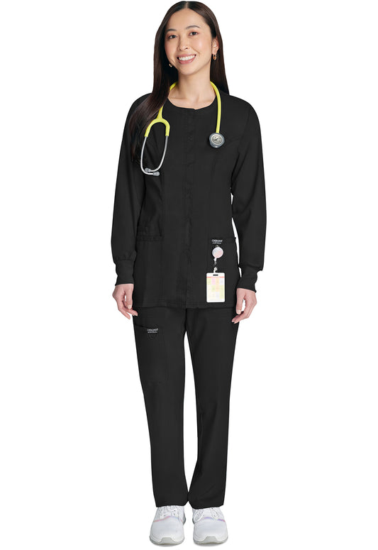 Workwear Revolution WW310 Women's Snap Front Jacket Black