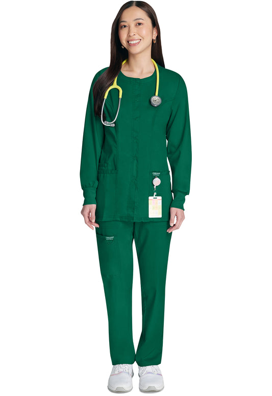 Workwear Revolution WW310 Women's Snap Front Jacket Hunter Green