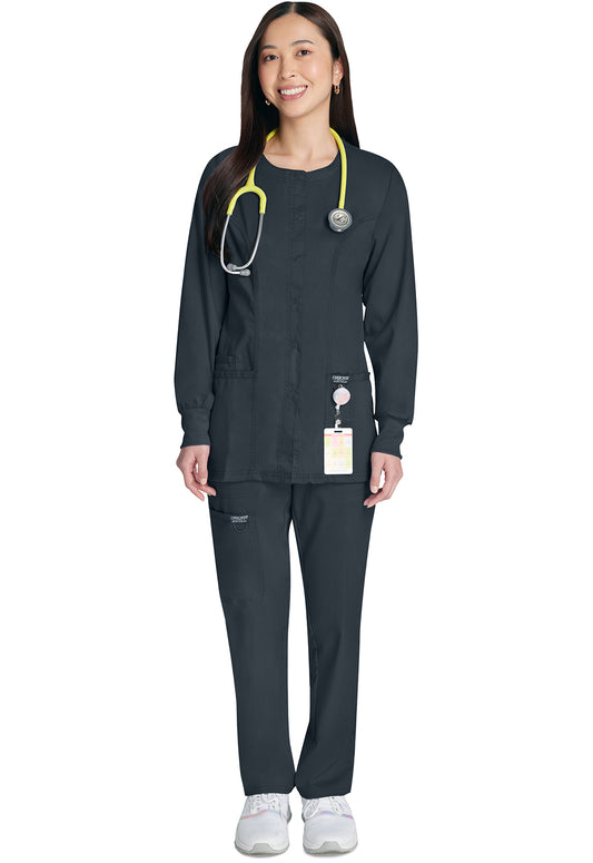 Workwear Revolution WW310 Women's Snap Front Jacket Pewter