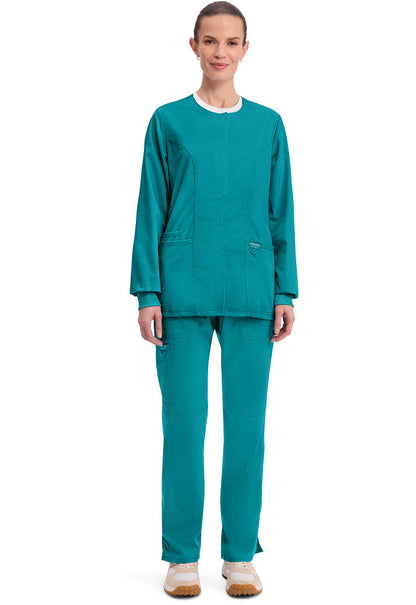 Workwear Revolution WW310 Women's Snap Front Jacket Teal Blue