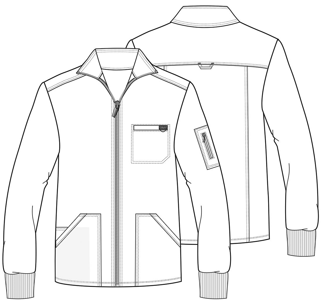 Workwear Revolution WW320 Men's Zip Front Jacket White