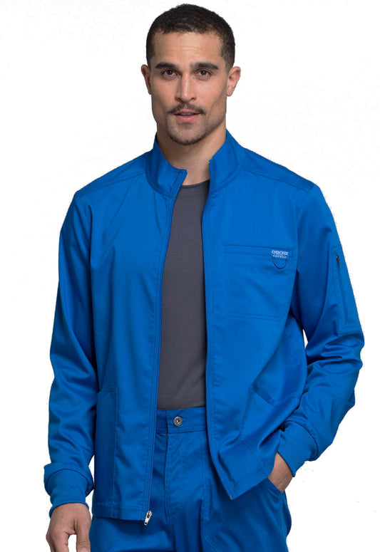 Revolution WW320 Men's Zip Front Jacket Royal Model Image Front | Cherokee Workwear