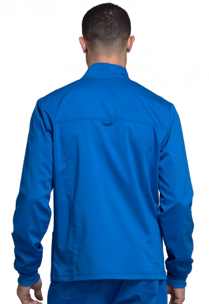 Revolution WW320 Men's Zip Front Jacket Royal Model Image Back | Cherokee Workwear