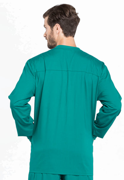 Professionals WW360 Men's Snap Front Jacket Hunter Green Model Image Back | Cherokee Workwear