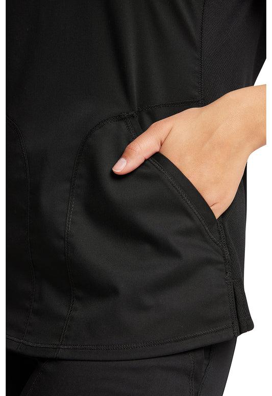 Workwear Revolution WW601 Women's V-Neck Scrub Top Black