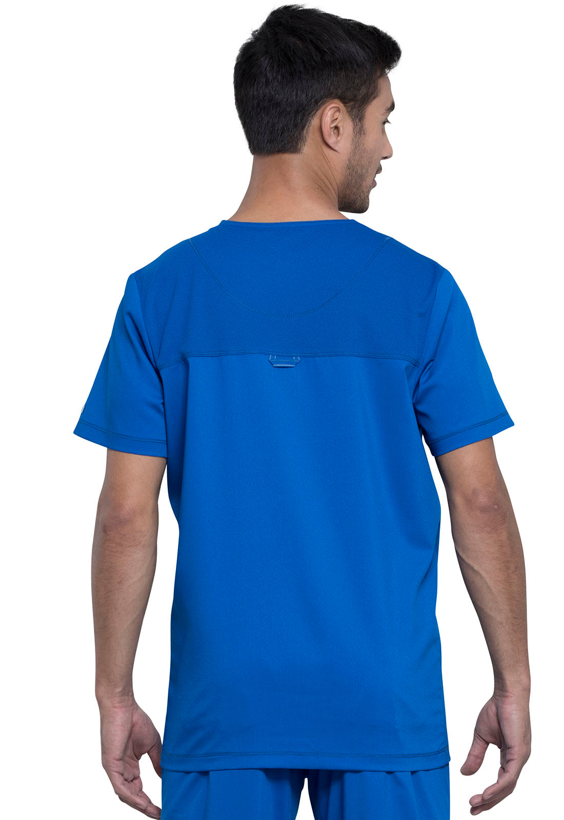 Revolution WW603 Men's V-Neck Top Royal Model Image Back | Cherokee Workwear