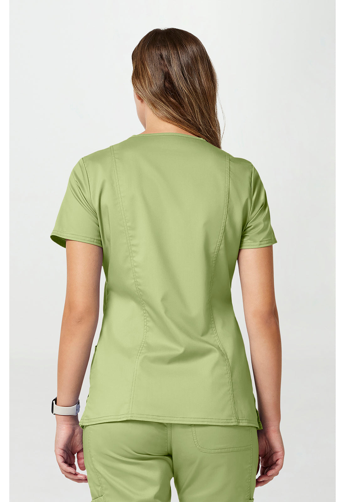Workwear Revolution WW610 Women's Mock Wrap Scrub Top Cucumber