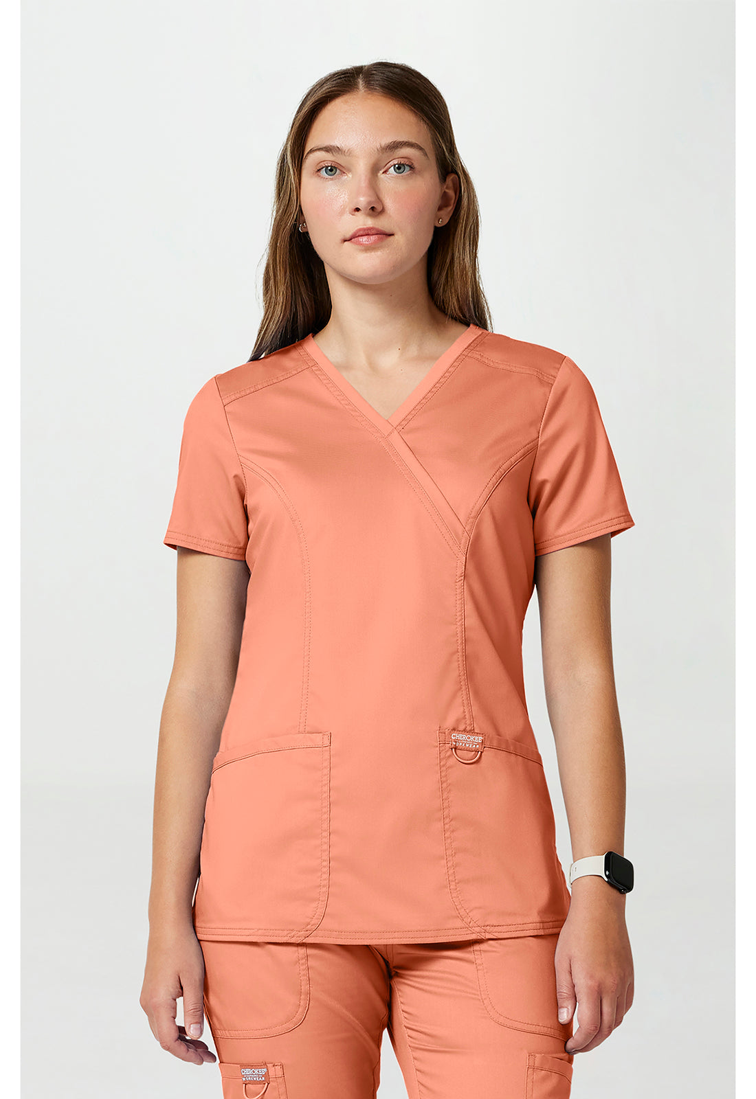 Revolution WW610 Mock Wrap Top Papaya Juice