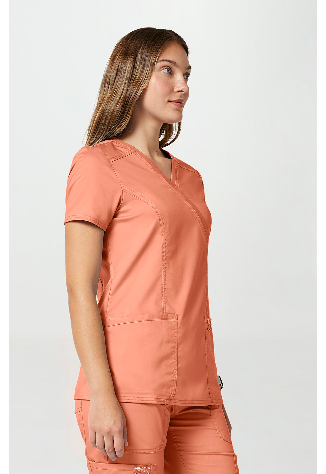 Revolution WW610 Mock Wrap Top Papaya Juice