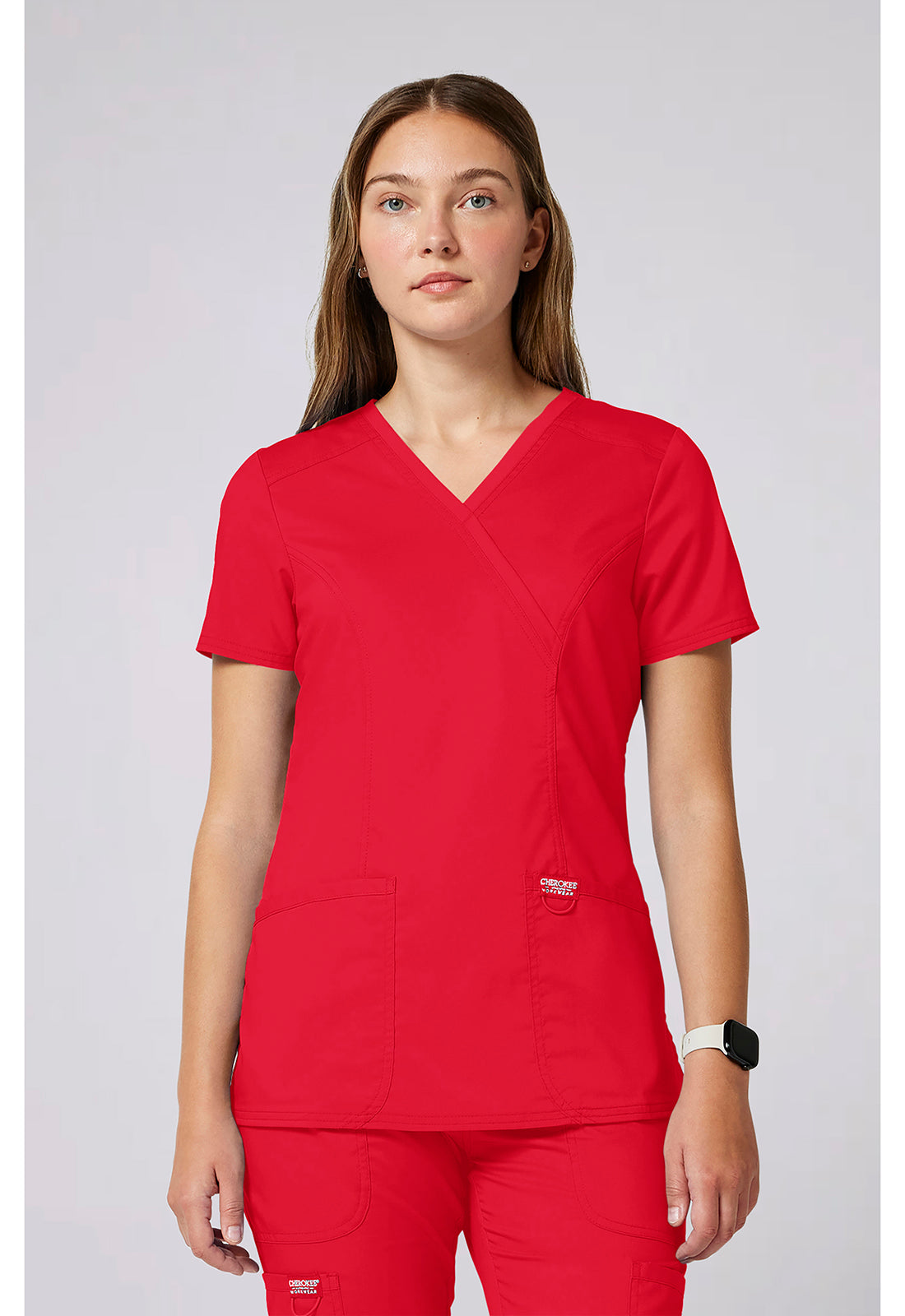 Workwear Revolution WW610 Women's Mock Wrap Scrub Top image 1