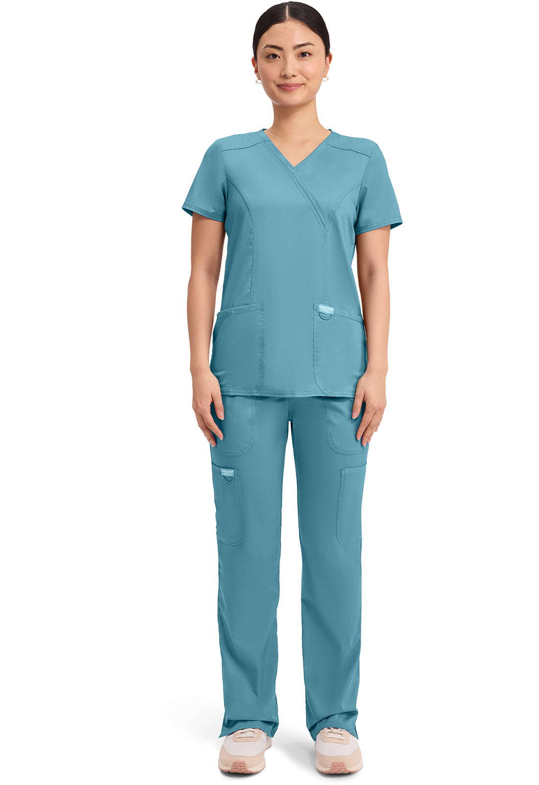 Revolution WW610 Mock Wrap Top Soft Marine