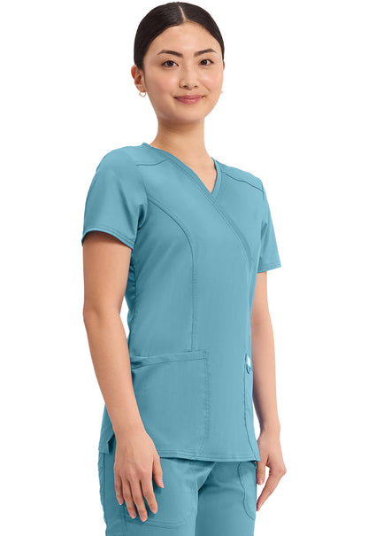 Revolution WW610 Mock Wrap Top Soft Marine