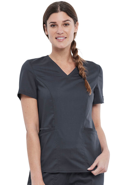 Workwear Revolution WW612 Women's V-Neck Scrub Top Pewter