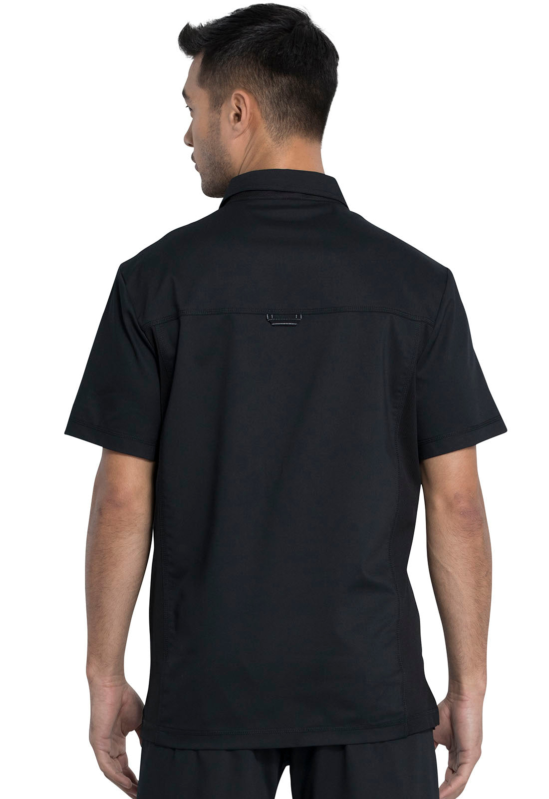 Revolution WW615 Men's Polo Shirt Black Model Image Back | Cherokee Workwear