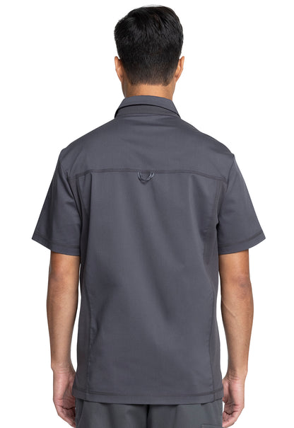 Revolution WW615 Men's Polo Shirt Pewter Model Image Back | Cherokee Workwear