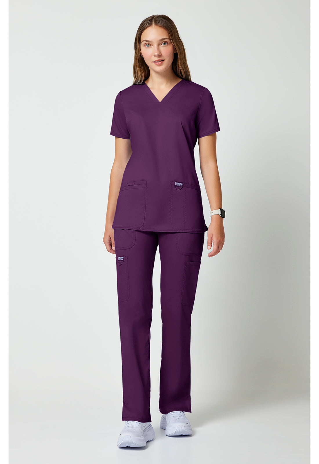 Workwear Revolution WW620 Women's V-Neck Scrub Top Eggplant