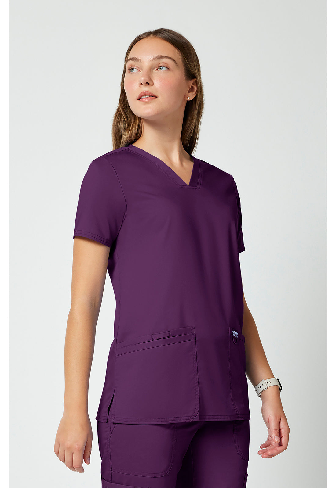 Workwear Revolution WW620 Women's V-Neck Scrub Top Eggplant