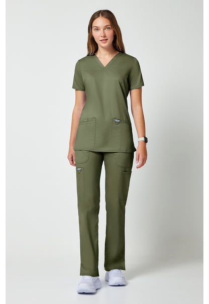 Workwear Revolution WW620 Women's V-Neck Scrub Top Olive