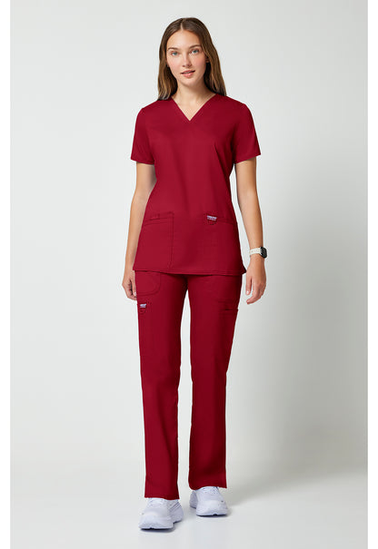 Workwear Revolution WW620 Women's V-Neck Scrub Top Red